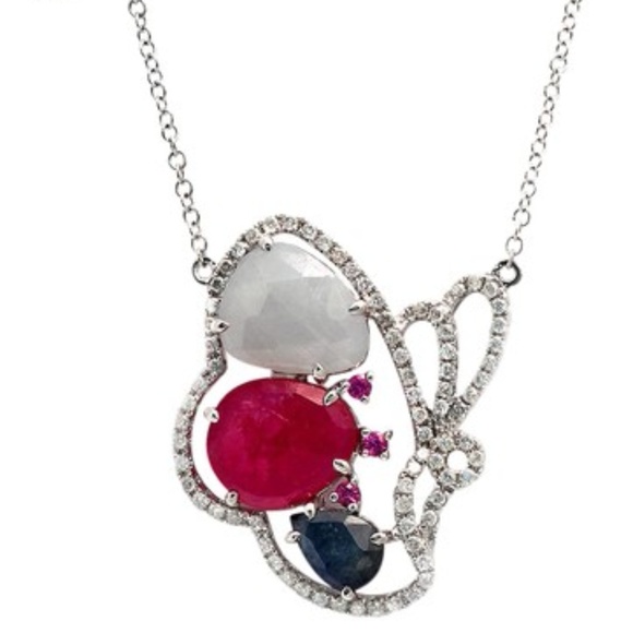 Luxo Jewelry 14k Gold Sliced Butterfly Necklace